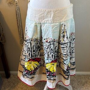 Scenic Print A-Line Skirt size 10
